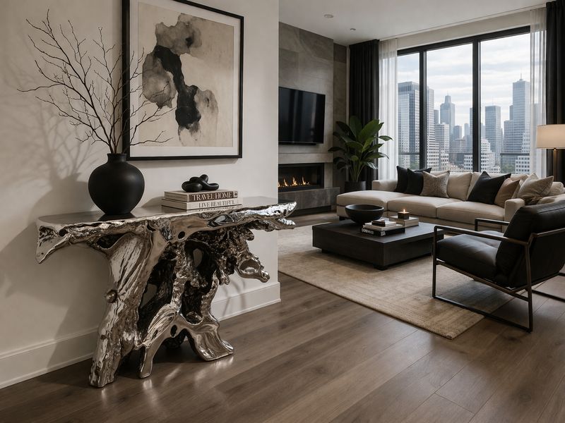 Black Leaf Brivo Freeform Console Table