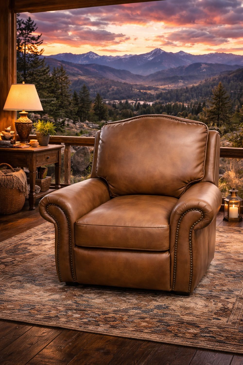 Silverado Glider Swivel Recliner -Honey