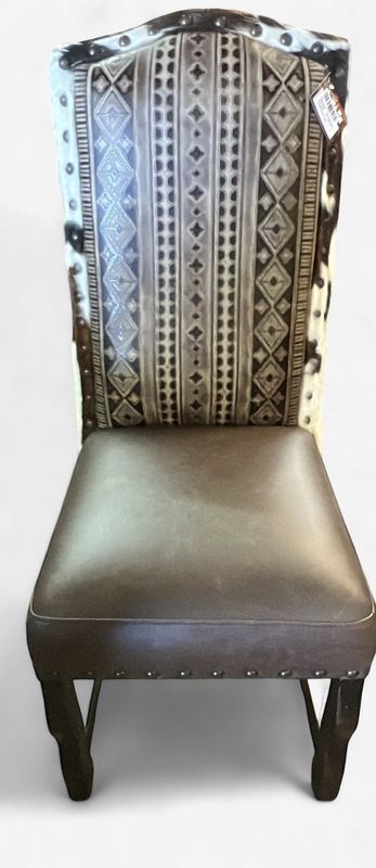 Bison Dining Chair With Navajo &amp; Fargo Texas