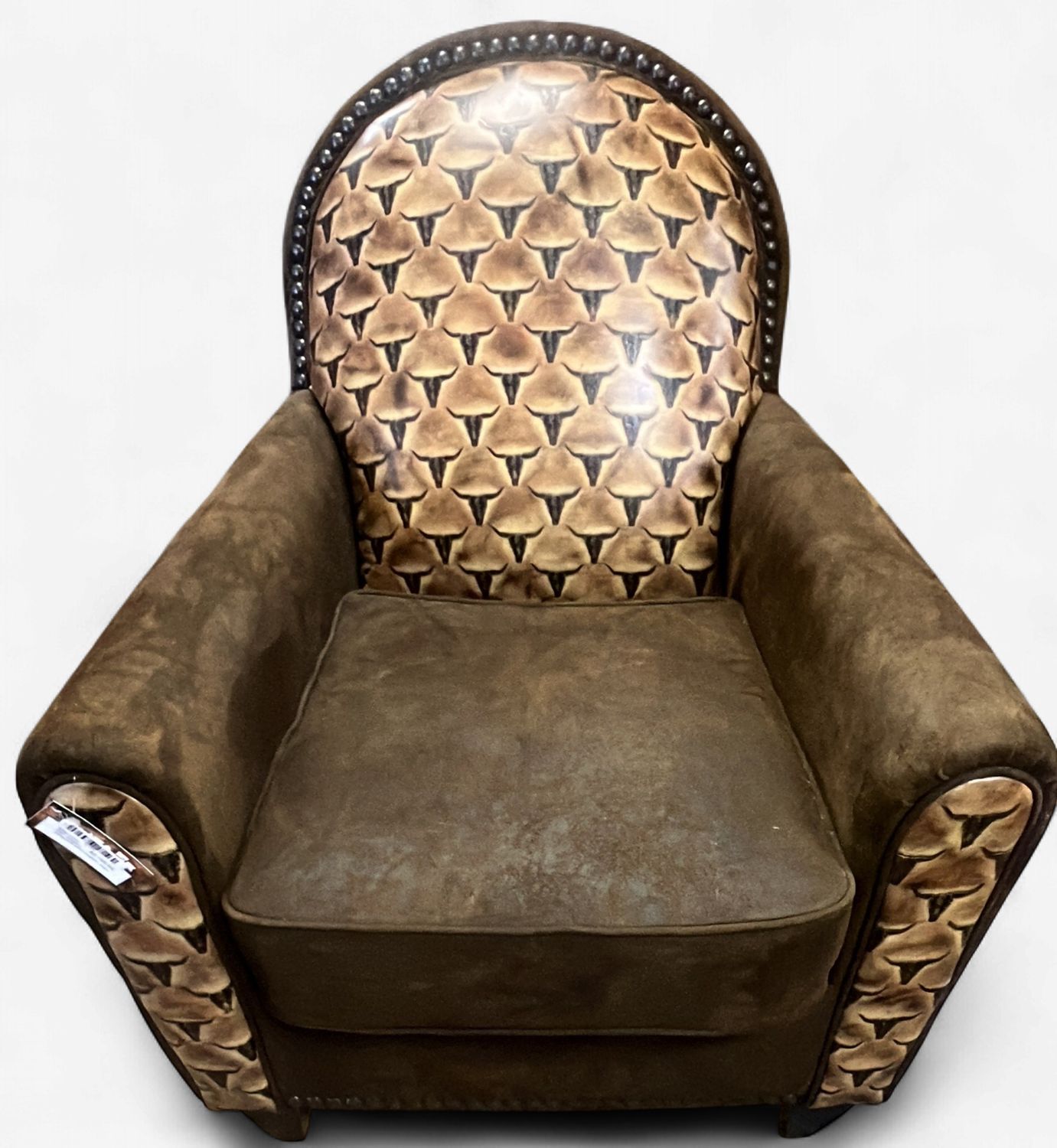 Miller Chair With Outpost Tobacco &amp; Mini Longhorn Sepia