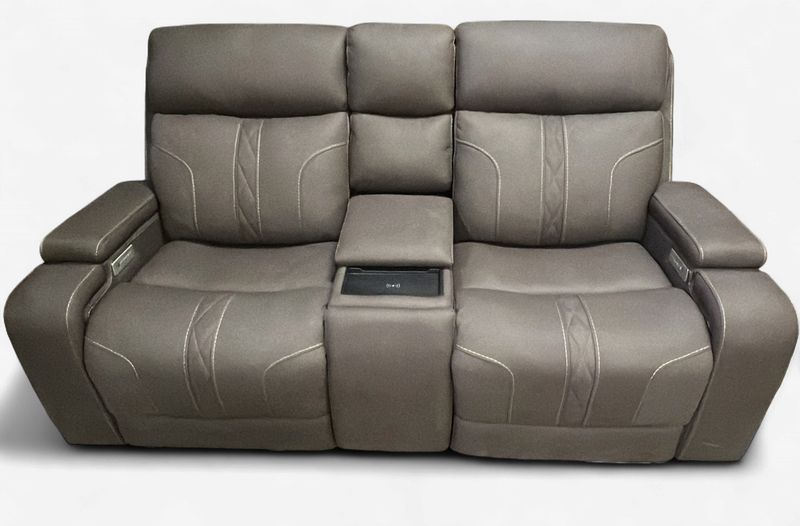 Navarro Espresso Media Loveseat