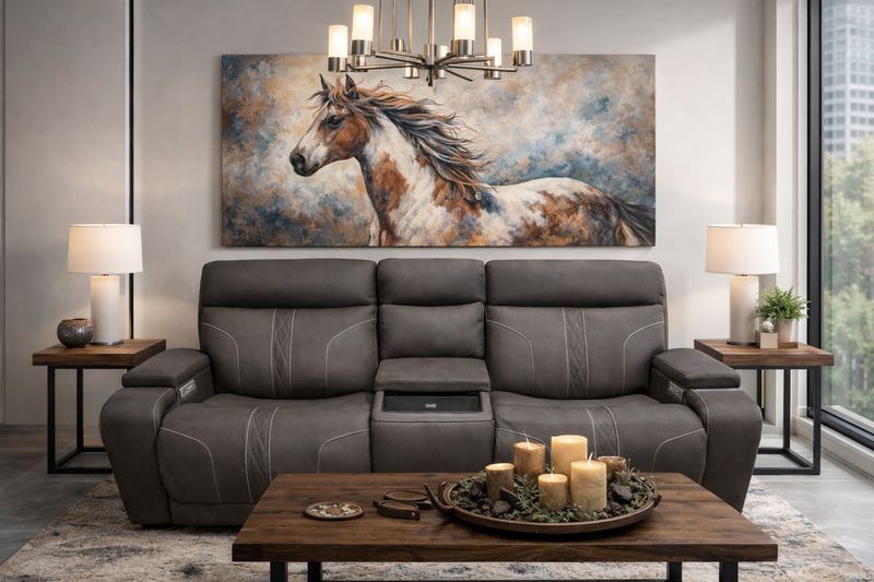 Navarro Espresso Media Loveseat