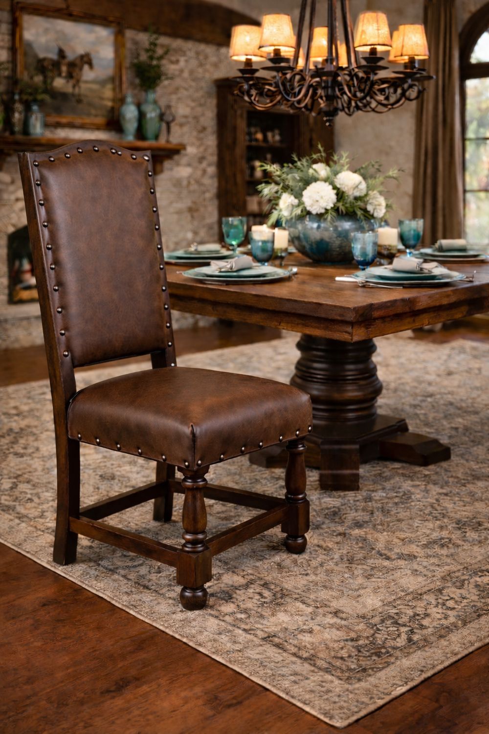 Hacienda Side Chair -Brown