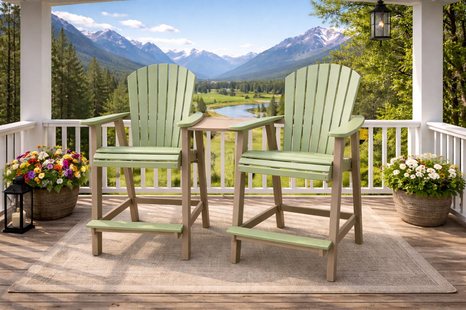 Comfo Bar Tete-a-Tete Set -Sage/Weatherwood