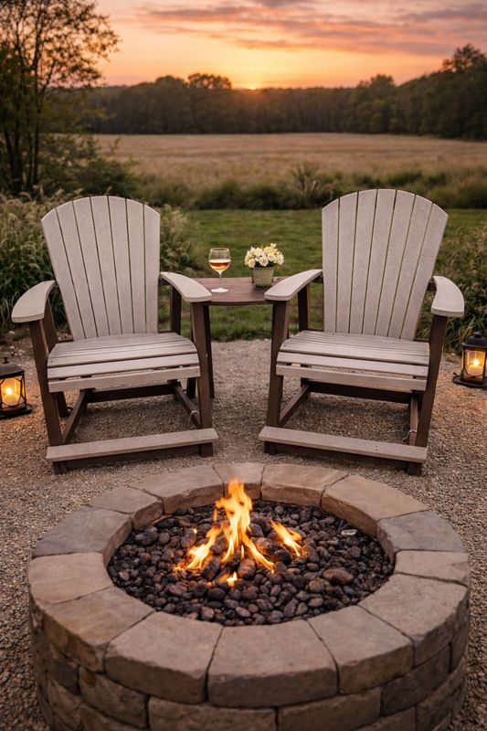 Comfo Counter Tete-a-Tete Set -Weatherwood/Choc Brown