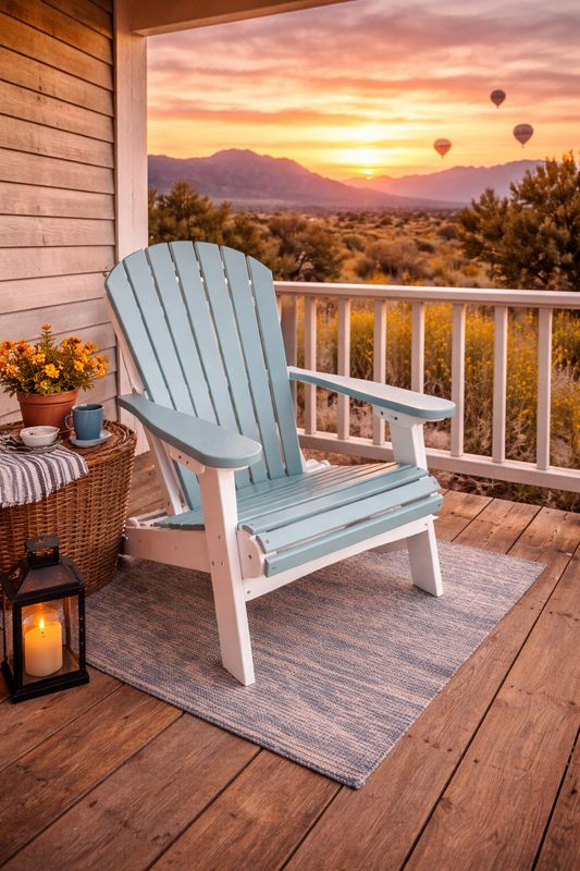 Contour Folding Adirondack -Seafoam/White
