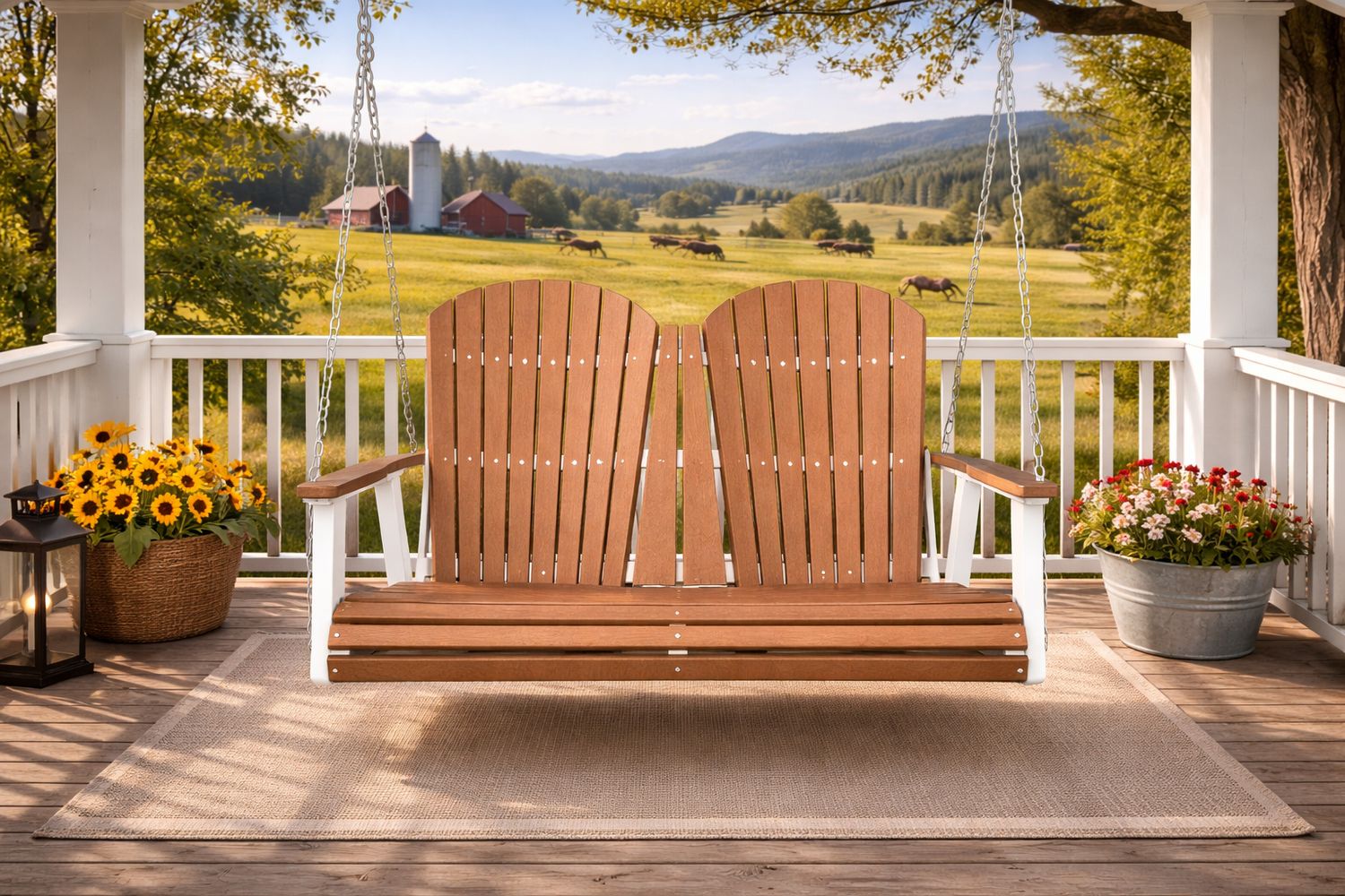 Comfo Double Swing -Cedar/White