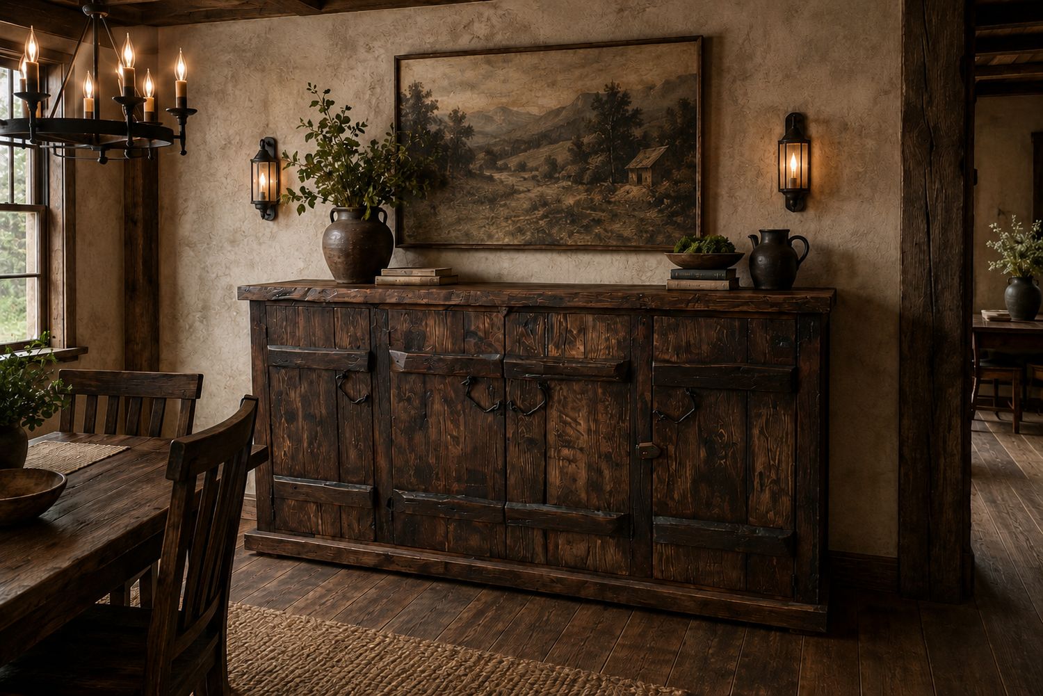 74" Old Fashioned Woodcutter Buffet