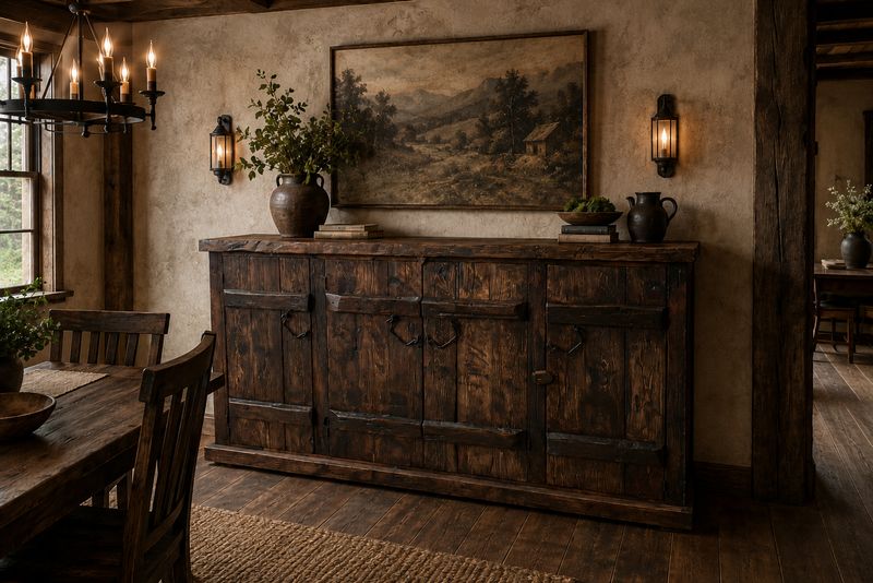 74" Old Fashioned Woodcutter Buffet