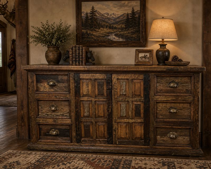 79" Rustic Wood Buffet