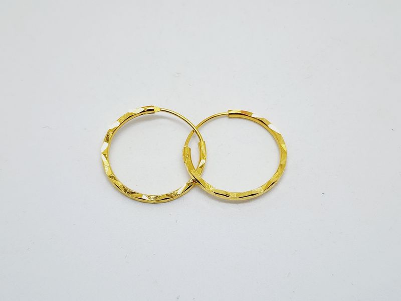 Anting Fesyen Ring Pahat 916