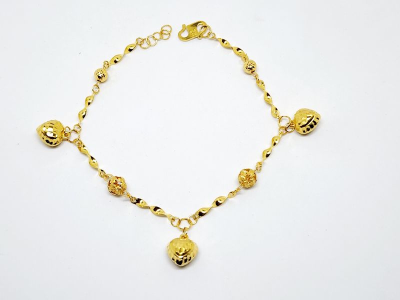 Rantai Tangan Belit Love Boba Gantung Padu 916