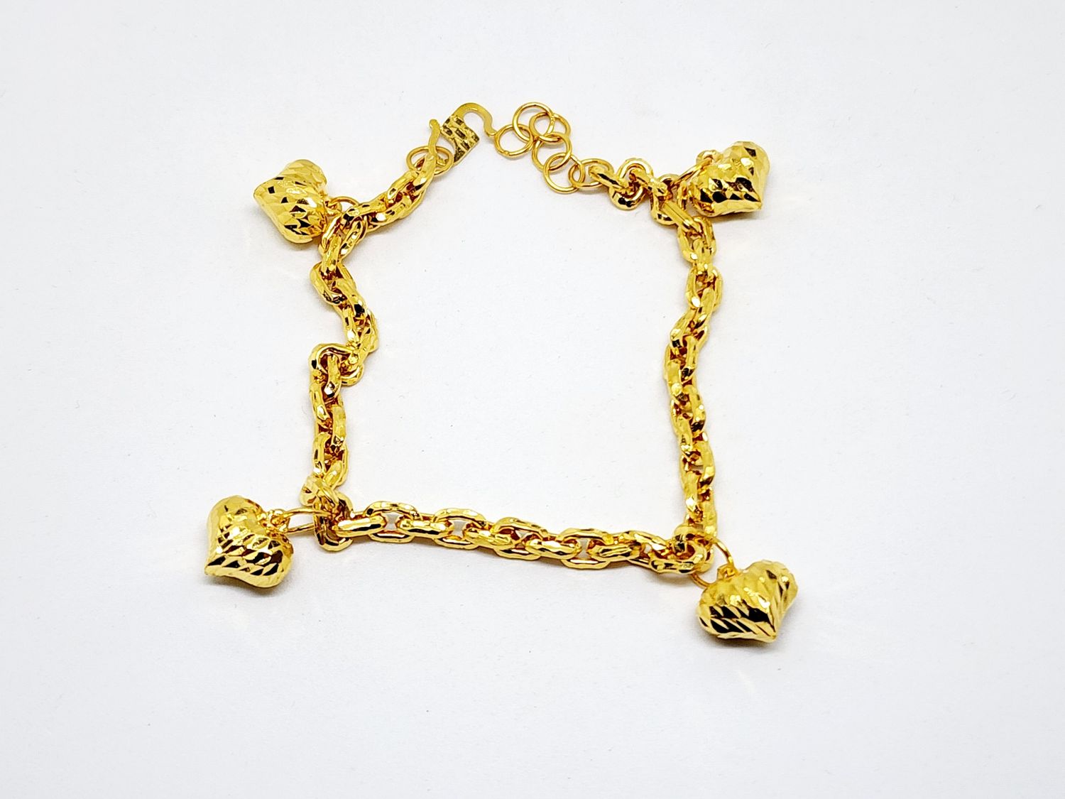 Rantai Tangan Sauh Love 4 Lonceng 7g 916