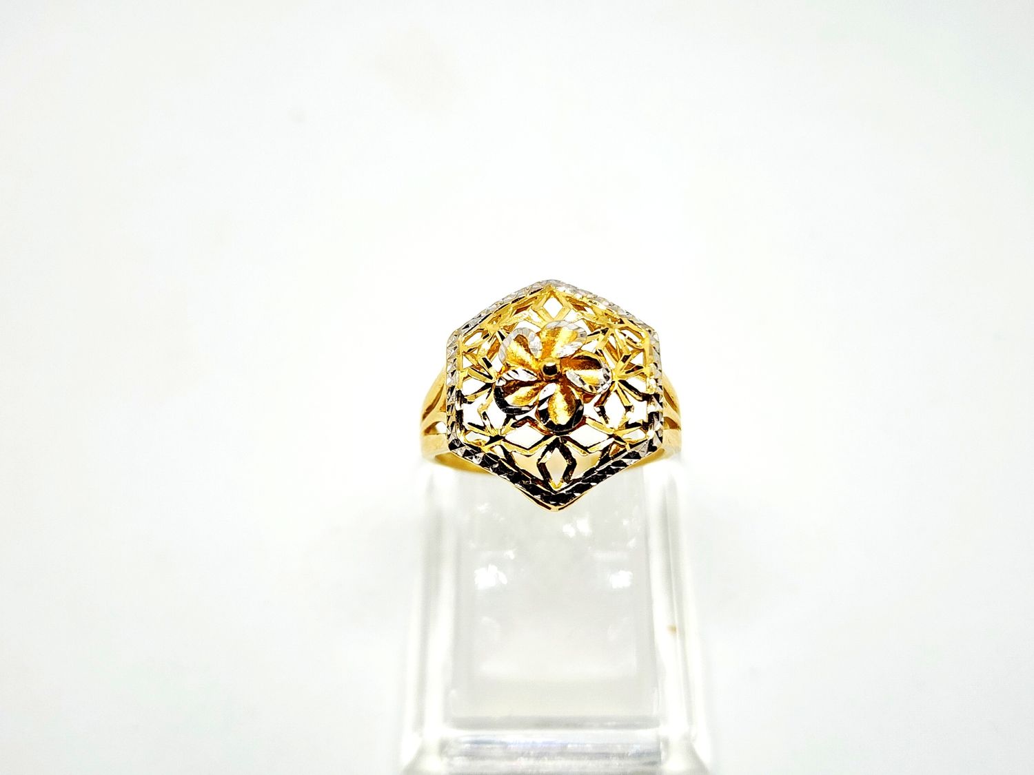 Cincin Bunga Hexagon Padu 916