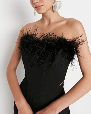 Black Feather Bustier