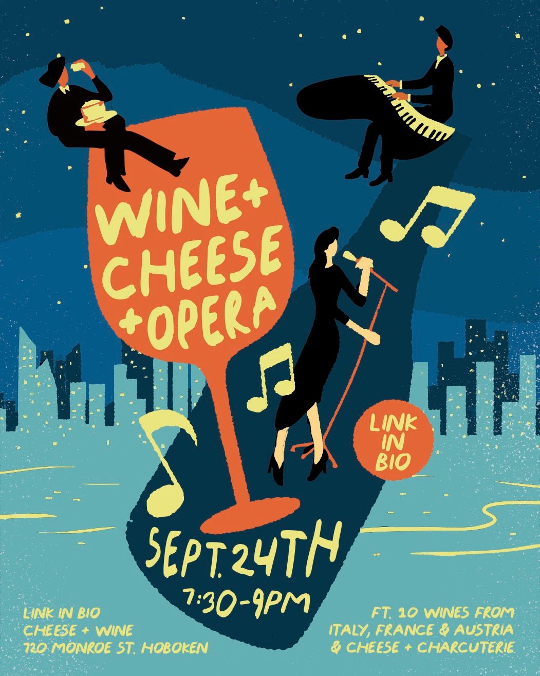 CHEESE, WINE + OPERA