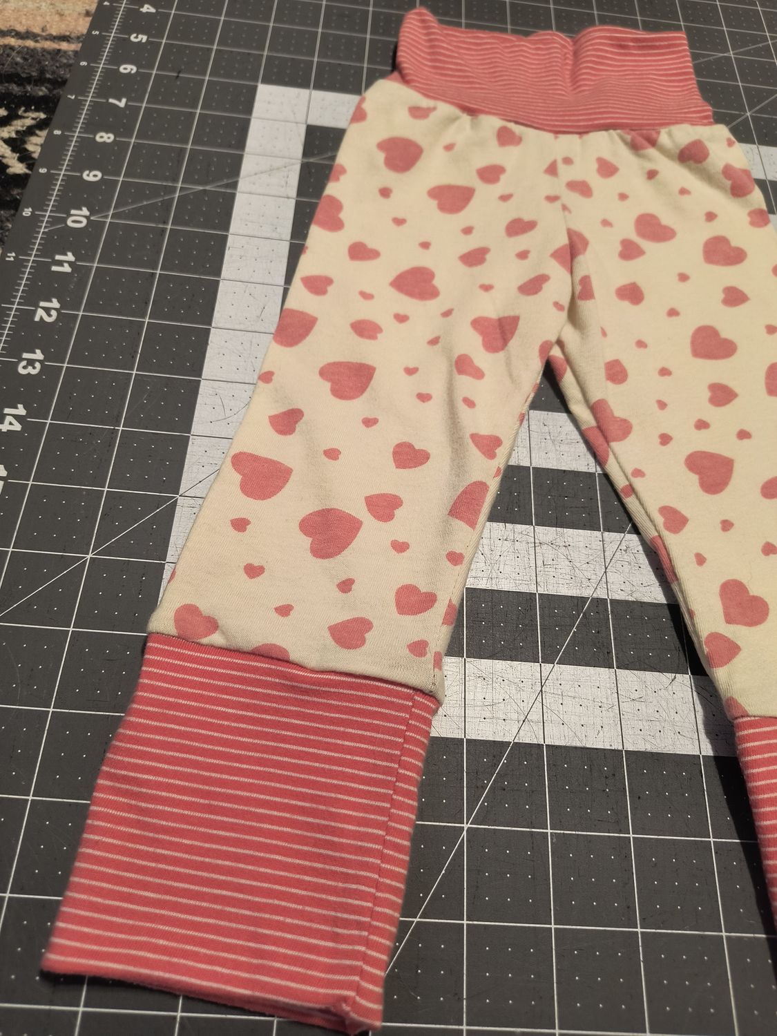 Upcycled Baby pants- Hearts