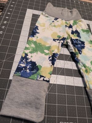 Upcycled Baby Pants- Grey Splatter