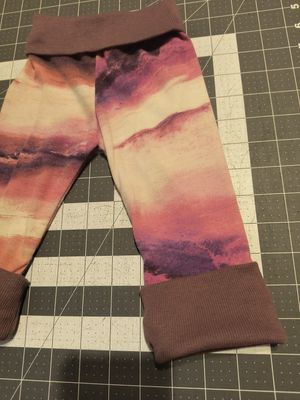 Upcycled Baby Pants- Pink Stripes