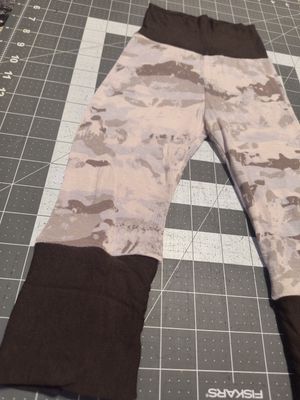 Upcycled Baby Pants- Pink, Brown Camo