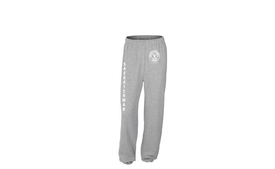 Sask Roots Youth Sweatpants, Color: Athletic Grey