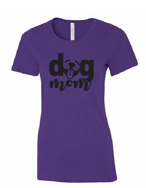 Dog Mom 1 Ladies Eurospun Tee