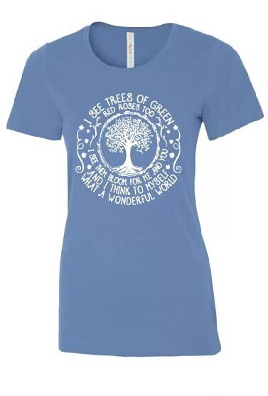 I see trees of green Ladies Eurospun Tee