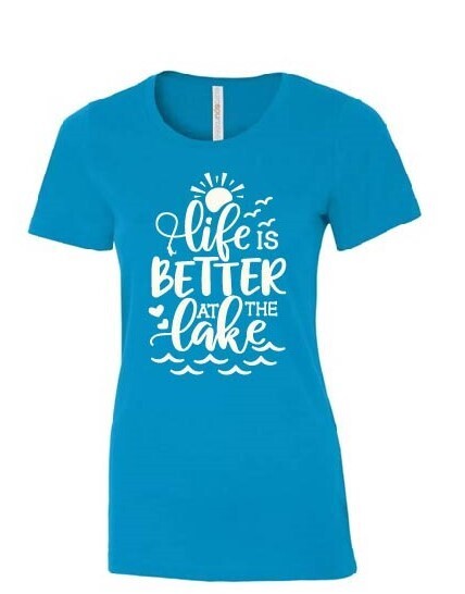 Life is better at the Lake Ladies Eurospun Tee
