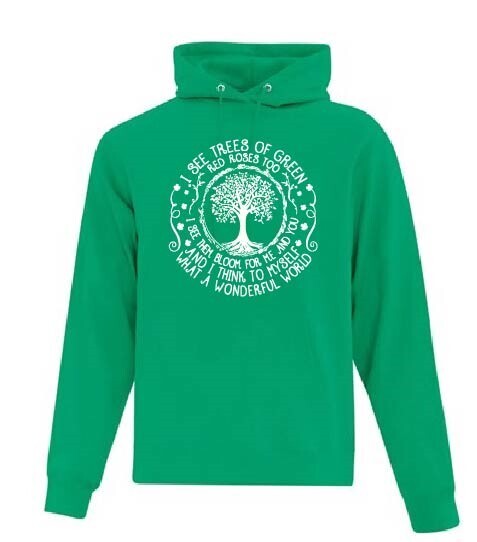 I see trees of Green Adult Hoodie