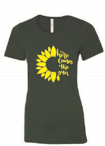 Hear comes the sun Ladies Eurospun Tee
