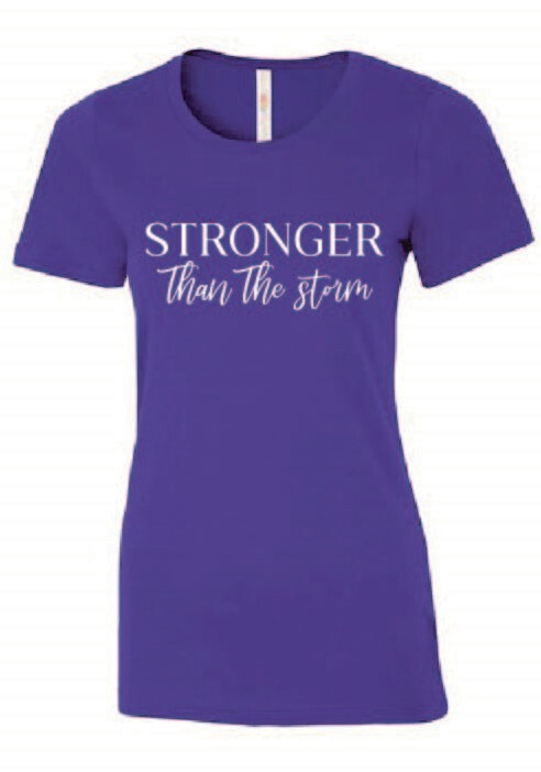 Stronger than the Storm Ladies Eurospun Tee