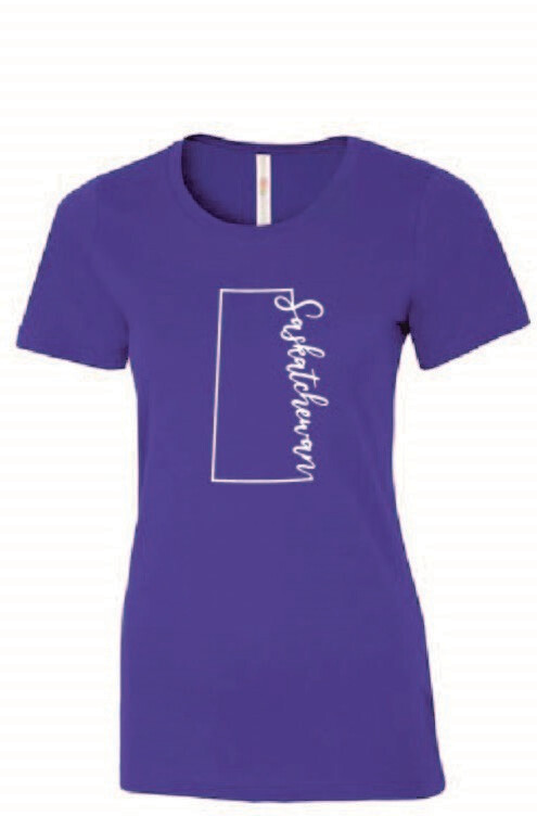 Saskatchewan Written Ladies Eurospun Tee
