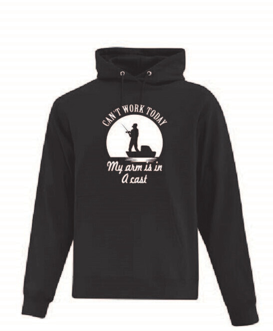 Can&#39;t work Cast on Arm CAST Adult Hoodie