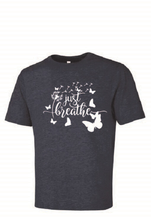 Just Breathe Butterflies  Eurospun Tee