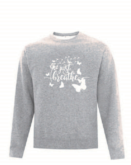 Just Breathe Butterflies Adult Sweatshirt