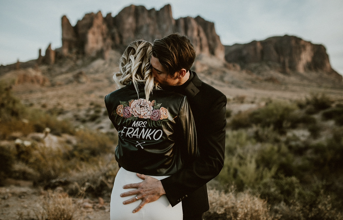 DEPOSIT : Silver Tier  Hand Painted Bridal Jacket Customization