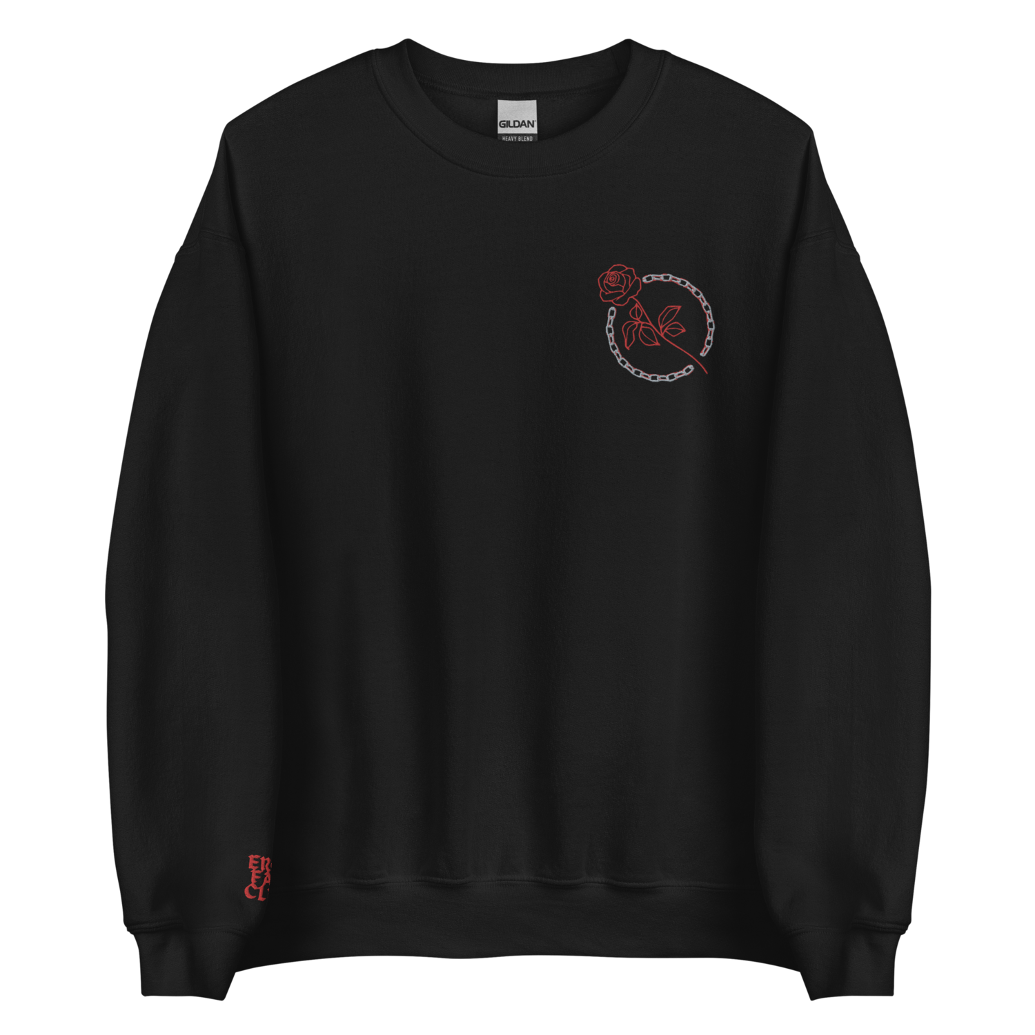 Chained Rose Embroidered Crewneck