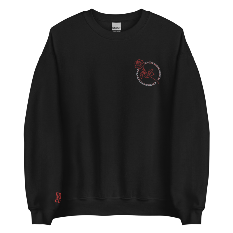 Chained Rose Embroidered Crewneck