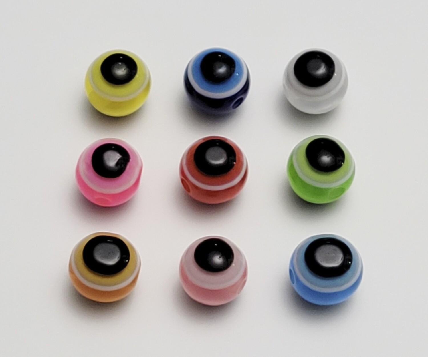 (50) 12mm Eyeball Beads (Mixed Colors)