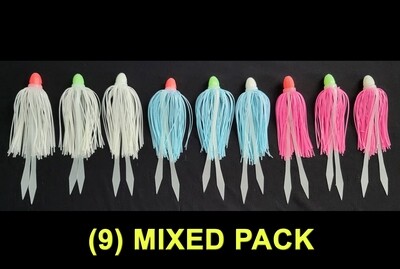 (9 pack) Mixed Glow Beads & Skirts