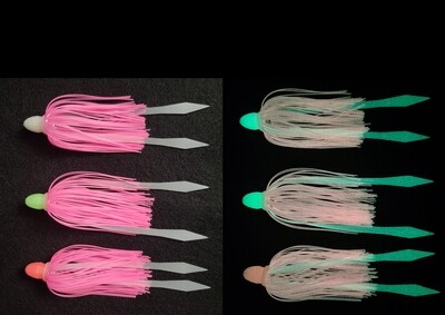 (3) Pack - Glow Bead, Pink Glow Skirt & Glow Tail