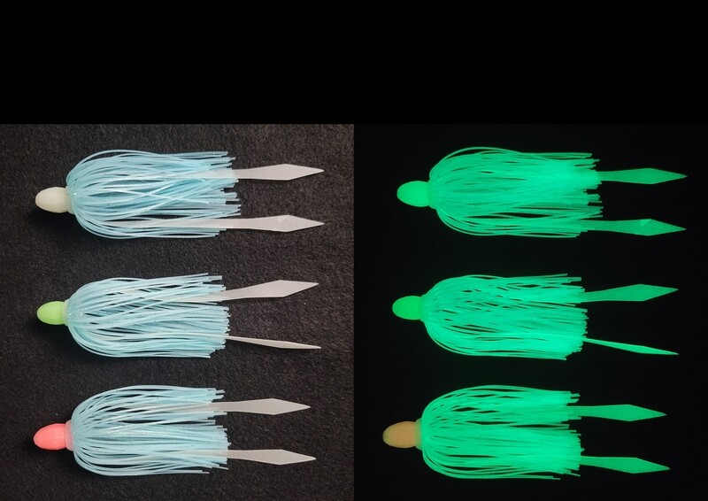 (3) Pack - Glow Bead, Blue Glow Skirt &amp; Glow Tail