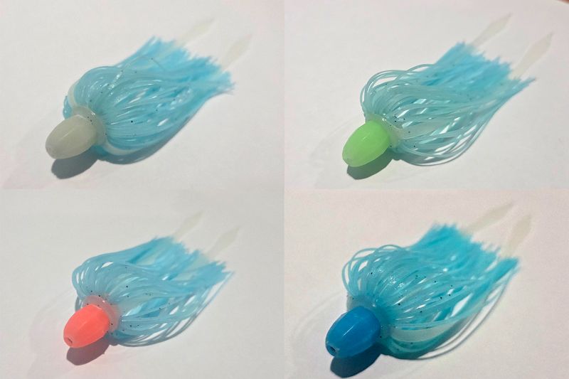 (3) Pack - Glow Bead w/ Blue Glow Skirt &amp; Glow Tail