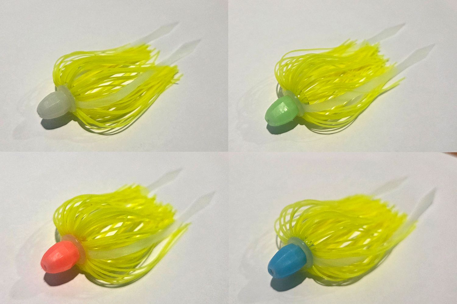 (3) Pack - Glow Bead w/ Yellow Glow Skirt &amp; Glow Tail