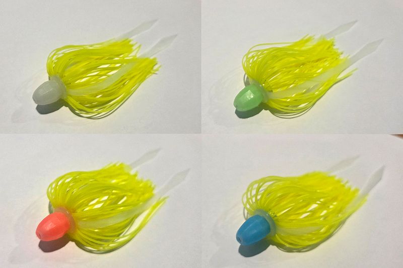 (3) Pack - Glow Bead w/ Yellow Glow Skirt &amp; Glow Tail