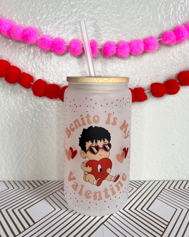 Bad Bunny Glass Tumbler