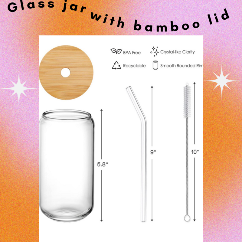 Glass jar tumbler
