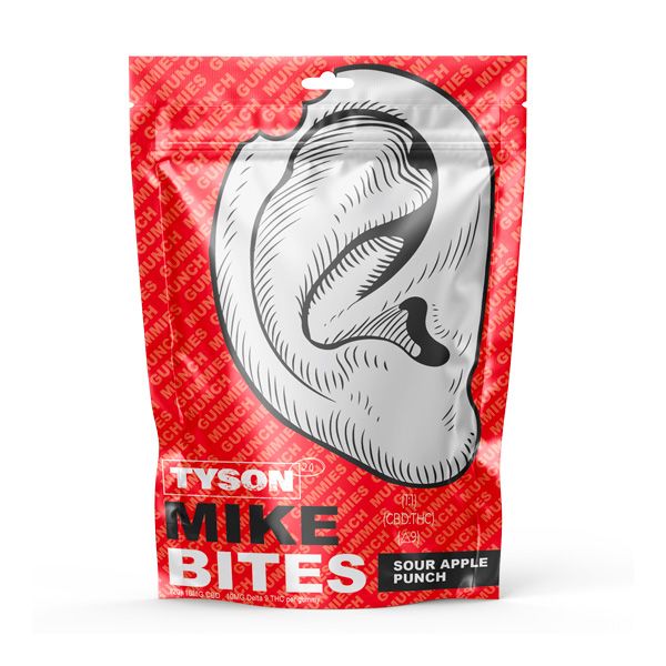 Tyson 2.0 Mike Bites Delta-9 Gummies Sour Apple Punch 400mg