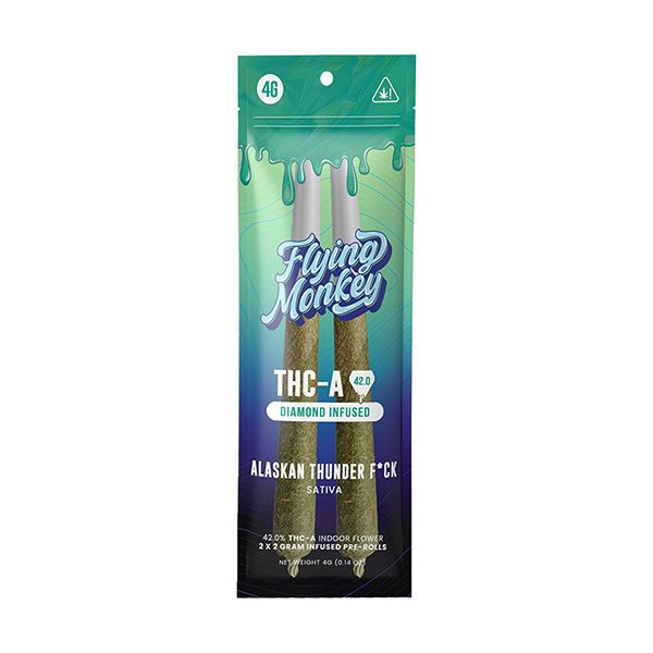 Flying Monkey THC-A Diamond Infused Pre-Roll Fruity Pebblez 4g - 2pk