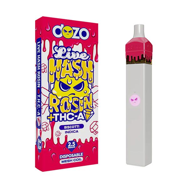 Dozo Live Hash Rosin + THC-A Diamond Disposable Biscotti  3.5g